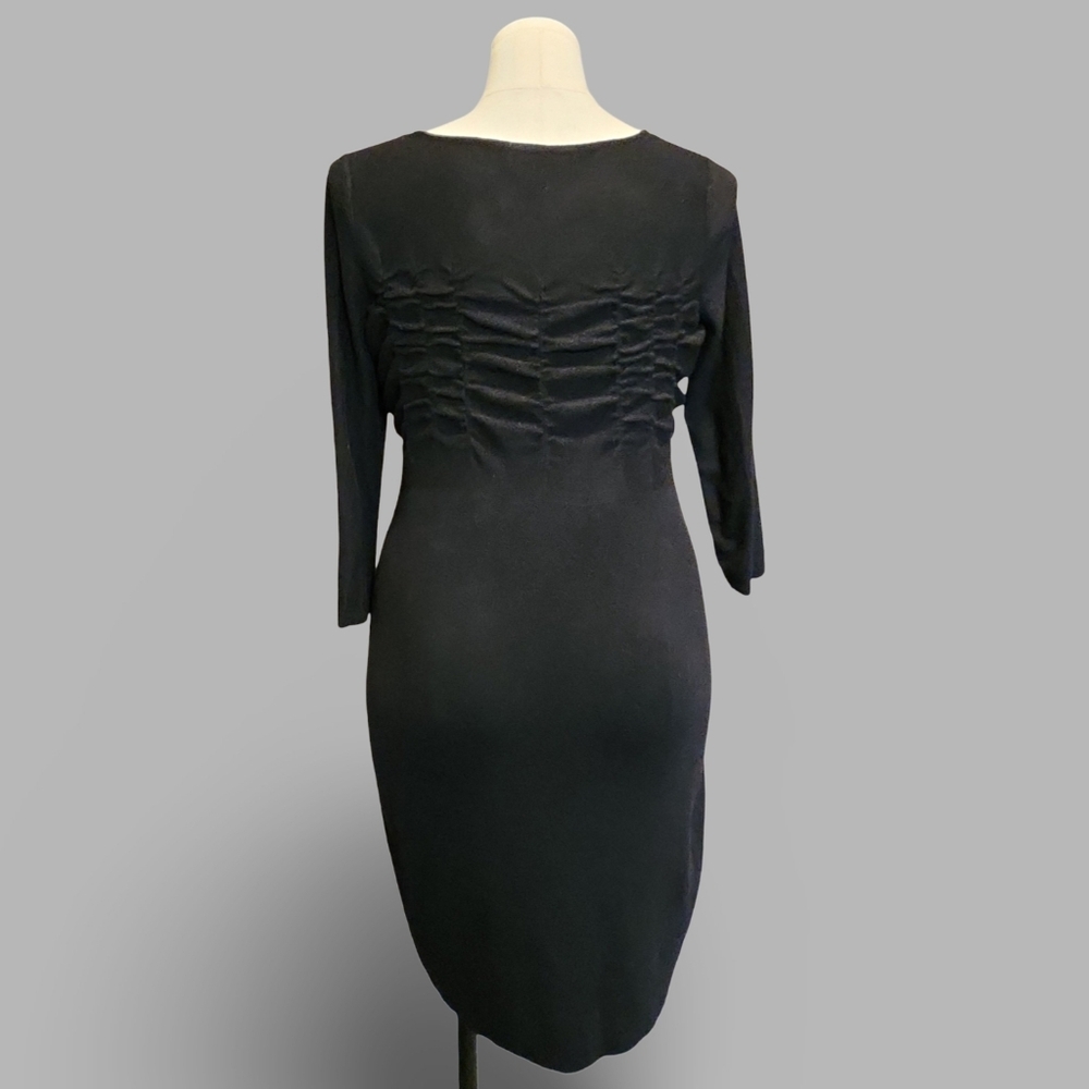 ☆Versatile Black Sweater Dress By Madison 3/4 sleeve Goth Emo scene warm & cozy - Picture 6 of 10